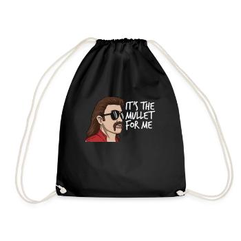 Es ist die Meeräsche für mich Mullet Redneck Männe - Turnbeutel - Schwarz - Vorne