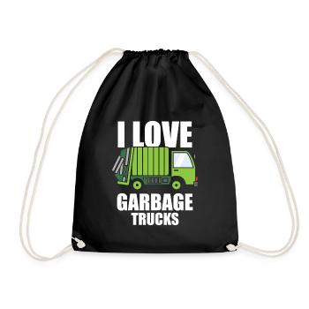 Truck Driver Trucker Truck Driver Love - Drawstring Bag - black - Front