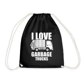 Truck Driver Trucker Truck Driver Love - Drawstring Bag - black - Front