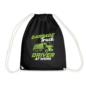 Truck Driver Trucker Truck Driver Funny - Drawstring Bag - black - Front