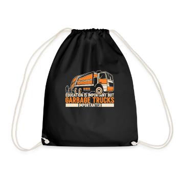 Truck Driver Trucker Truck Driver Funny - Drawstring Bag - black - Front