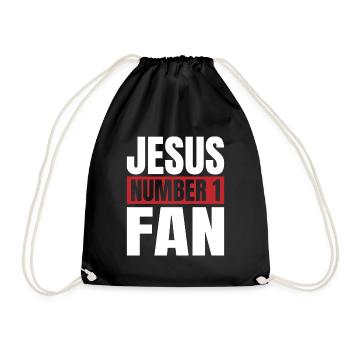 Christ Christianity Cool - Drawstring Bag - black - Front