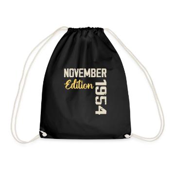 Born in November 1954 - Edition 1954 - Drawstring Bag - black - Front