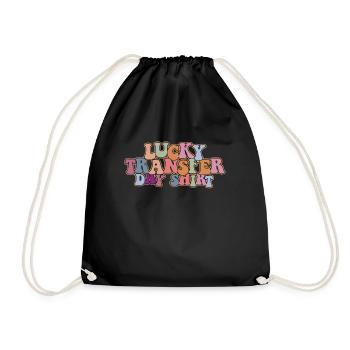 Lucky Transfer Day In -vitro -Fertilisation IVF - Turnbeutel - Schwarz - Vorne