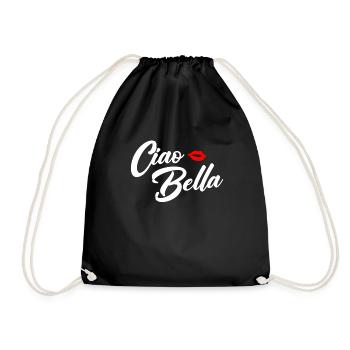 Ciao Bella Italienisch Hallo Auf Wiedersehen besuc - Turnbeutel - Schwarz - Vorne