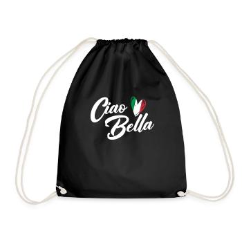 Ciao Bella Italienisch Hallo Auf Wiedersehen besuc - Turnbeutel - Schwarz - Vorne
