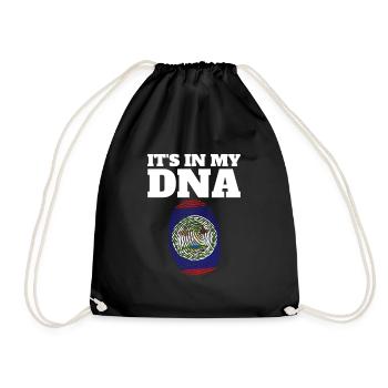 Es ist in meiner DNA Belize Fingerabdruck Belizean - Turnbeutel - Schwarz - Vorne