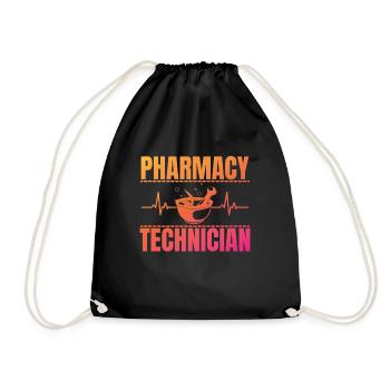 Pharmazie -Techniker Geschenk Frauen Apotheke Tech - Turnbeutel - Schwarz - Vorne