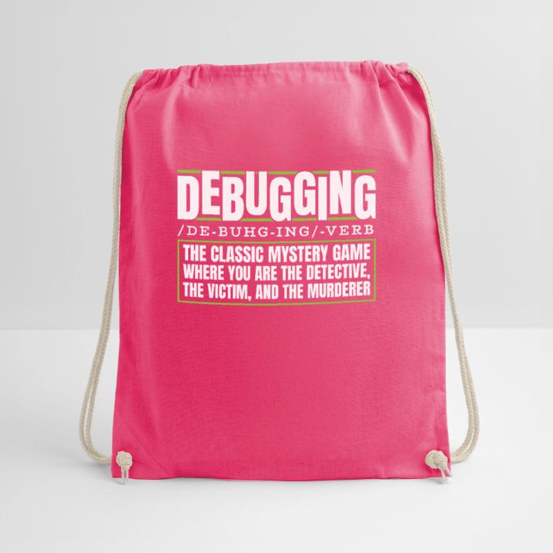 Developer, Coder, Programmer, Debugging Drawstring Bag