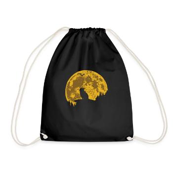 Guinea Pig Guinea Pig Moon - Drawstring Bag - black - Front