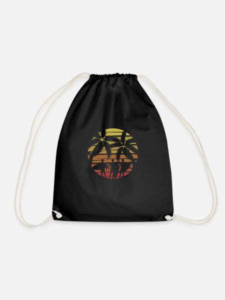 Surfer Surfen Cool Retro Surfer Vintage Surf - Turnbeutel - Schwarz