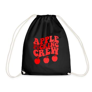 Apple Picking Crew Apple Orchard Apple Picking - Turnbeutel - Schwarz - Vorne