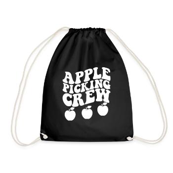 Apple Picking Crew Apple Orchard Apple Picking - Turnbeutel - Schwarz - Vorne