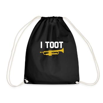 Ich toot Funny Jazz Trompetenspieler Jazz School B - Turnbeutel - Schwarz - Vorne