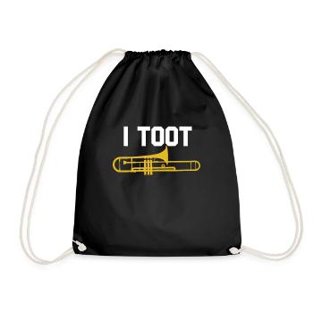 Ich toot Funny Posbone Player Jazz School Band - Turnbeutel - Schwarz - Vorne