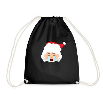 Frau Claus Emoticons, die lautes Weihnachten aussc - Turnbeutel - Schwarz - Vorne