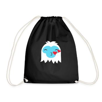 Küsse abscheuliche Schneemann Emoticon blasennochk - Turnbeutel - Schwarz - Vorne