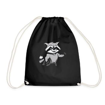 Fitness Raton laveur - Sac de sport léger - noir - Devant