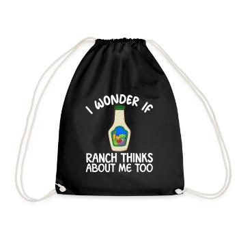 Je me demande si le ranch pense à moi aussi, ranch - Sac de sport léger - noir - Devant