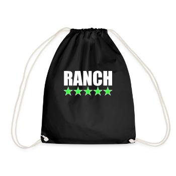 Ranch 5 Stars Ranch Dressing 5 -Sterne -Bewertung - Turnbeutel - Schwarz - Vorne