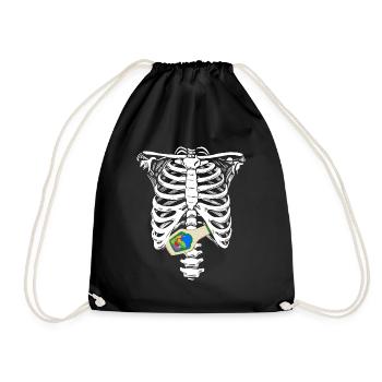 Squelette Rippcage Ranch Vinaigrette Ranch DrôleSkele - Sac de sport léger - noir - Devant