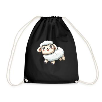 Sheep - Drawstring Bag - black - Front