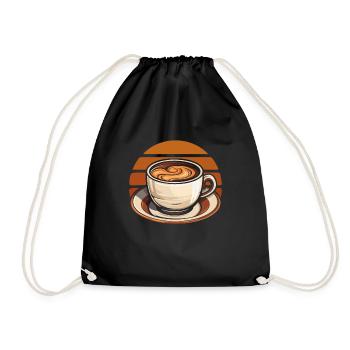 Kaffee Cafe - Turnbeutel - Schwarz - Vorne