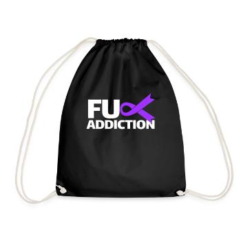 Fuck Addiction Sensibilisation à l’overdose - Sac de sport léger - noir - Devant