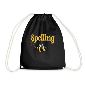 Spelling bee buzzed bee spelling contest - Drawstring Bag - black - Front