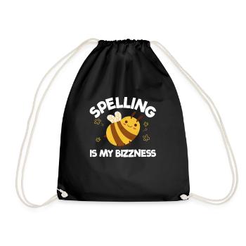 Spelling Is My Bizzness Writing Contest - Drawstring Bag - black - Front