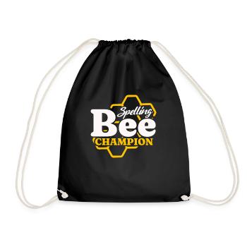 Spelling Bee Champion Spelling Contest - Drawstring Bag - black - Front