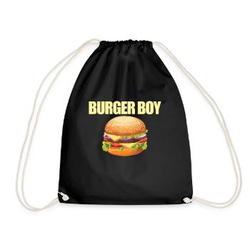 Burger Boy Cheeseburger Liebhaber Burger Feinschme - Turnbeutel - Schwarz - Vorne