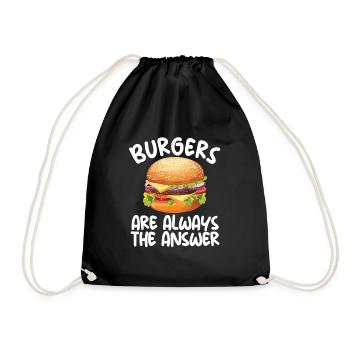 Les hamburgers sont toujours la réponse au cheeseburger Liebhab - Sac de sport léger - noir - Devant