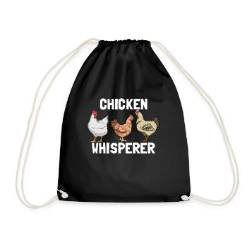 Hühner Whisperer Poulet fermier Chuchoteur de poulet - Sac de sport léger - noir - Devant