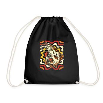 Angler Fishing - Drawstring Bag - black - Front