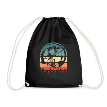 Angler Fishing - Drawstring Bag - black - Front