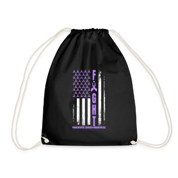 Lutte contre le cancer du pancréas USA Cancer du pancréas - Sac de sport léger - noir - Devant