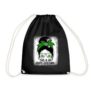 C’est mon costume Dop chignon désordonné dames marihua - Sac de sport léger - noir - Devant