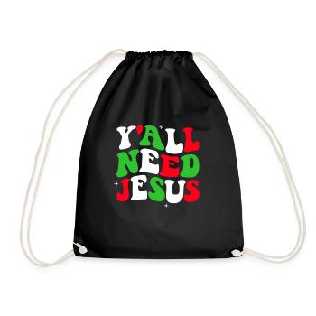 Vous avez toujours besoin de Jésus, de Noël, de la foi chrétienne - Sac de sport léger - noir - Devant