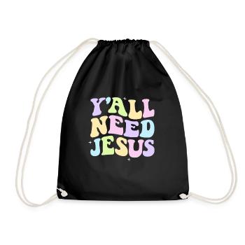 Vous avez besoin de tout Jésus Pâques Foi chrétienne - Sac de sport léger - noir - Devant