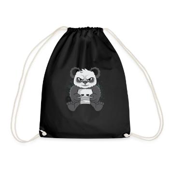 Gamer Gaming Gaming Panda Bear - Turnbeutel - Schwarz - Vorne