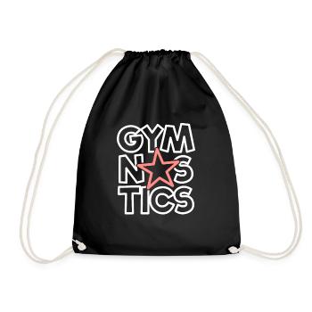 Gymnastik Star Gymnastics Geschenk Gymnast Girls - Turnbeutel - Schwarz - Vorne