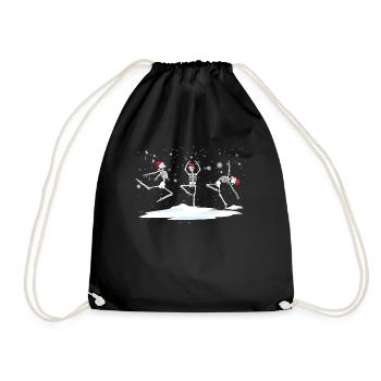 Balletttanztanz Weihnachtsskelette Goth tanzen - Turnbeutel - Schwarz - Vorne