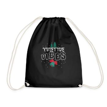 Yuletid Vibes Weihnachtszeit Yule Tide Yuletid - Turnbeutel - Schwarz - Vorne