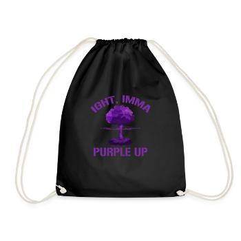 Igight imma lila up Military Kids Month Purple up - Turnbeutel - Schwarz - Vorne