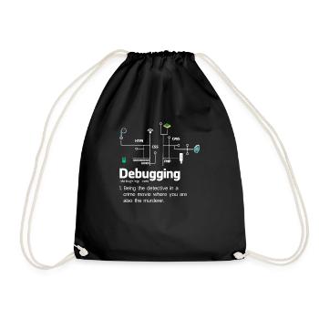 Debugging -Definition von Cybersicherheit Cybersic - Turnbeutel - Schwarz - Vorne
