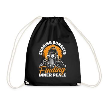 Motorrad Biker Moto Moto Thérapie - Sac de sport léger - noir - Devant