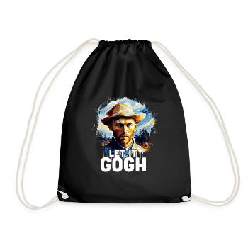 Lass es Gogh Vincent van Gogh lustiger Van GoghKun - Turnbeutel - Schwarz - Vorne