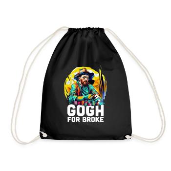 Gogh für gebrochene Glücksspielkarten Vincent van - Turnbeutel - Schwarz - Vorne
