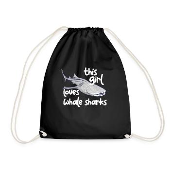 Dieses Mädchen liebt Whale Haie süßer Mädchenwalha - Turnbeutel - Schwarz - Vorne